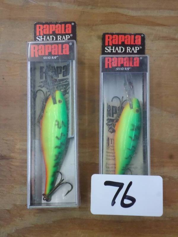 lot 76 image: (2) New Rapala Crankbait Lures ...