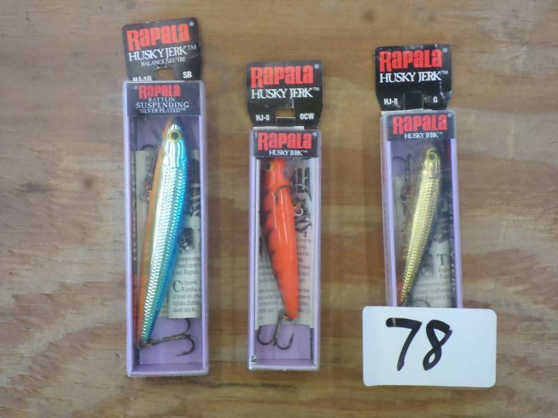 lot 78 image: (3) New Rapala Crankbait Lures ...