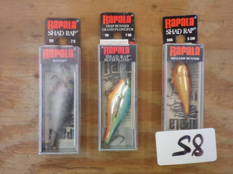 lot 85 image: (3) New Rapala Crankbait Lures ...