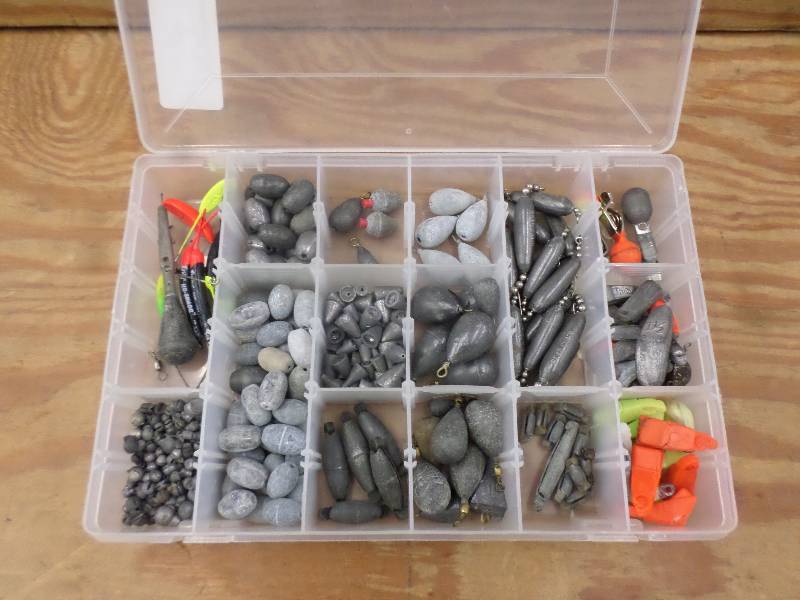 lot 122 image: Tackle Tray Full Of Assorted Weight...