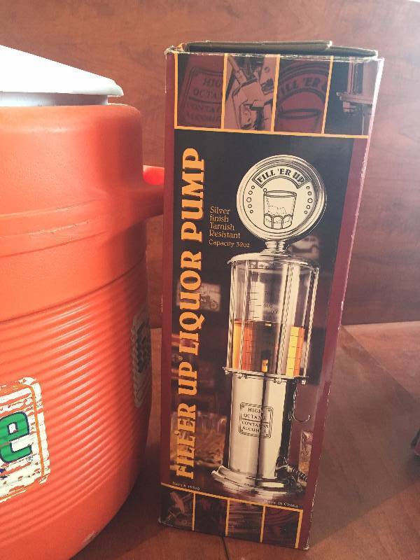 GATORADE JUG AND FILLER UP LIQUOR PUMP