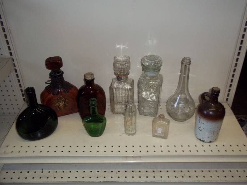 lot 36 image: 10 Glass bottles  Decanter