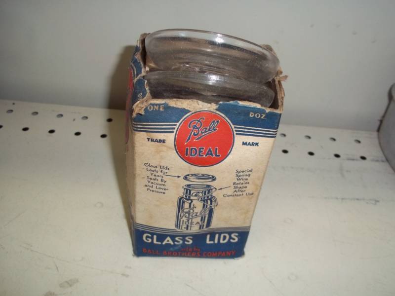lot 53 image: Glass canning jar lids