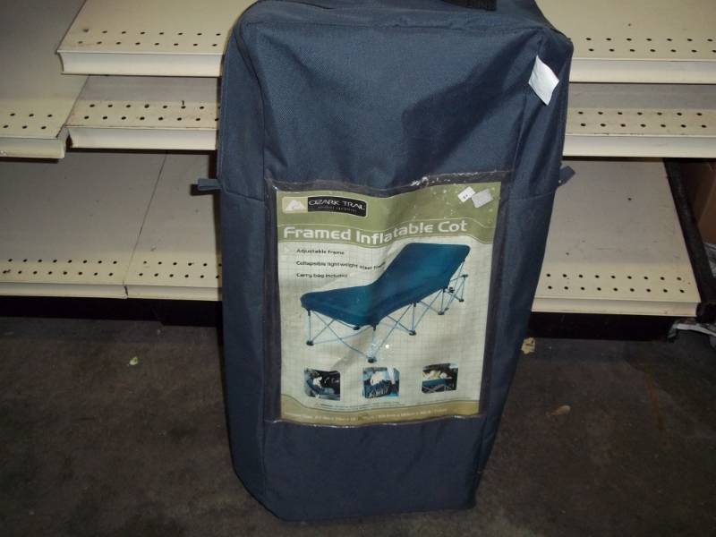 lot 78 image: Folding camping cot Inflatable