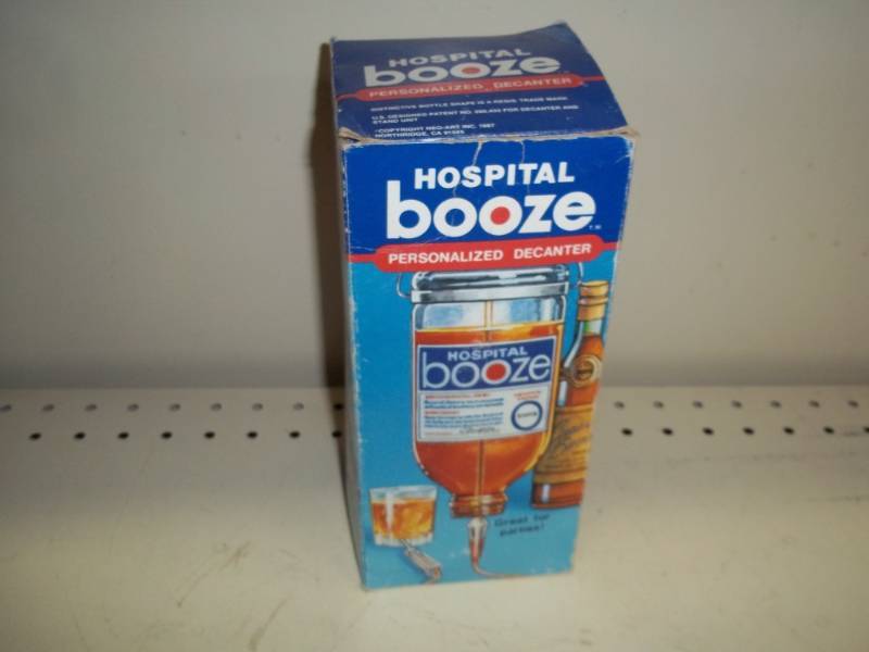 lot 108 image: Hospital booze personalized decanter