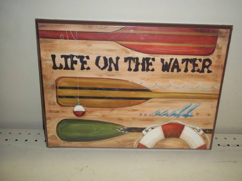 lot 143 image: New Fishing sign 12 x 16