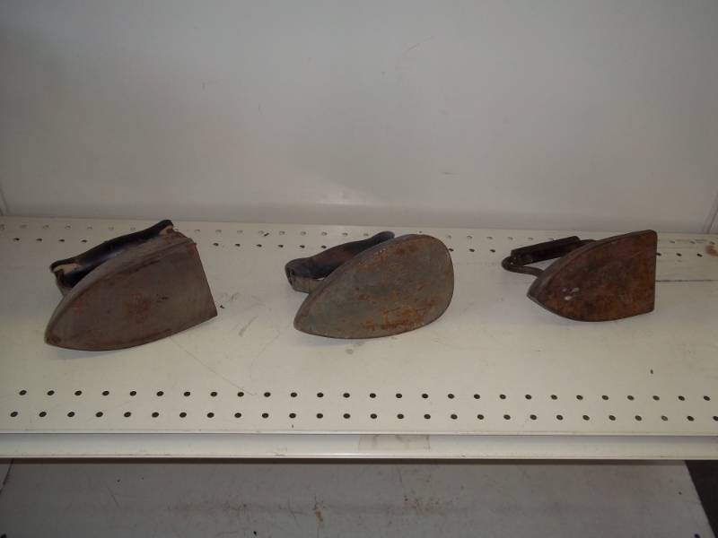lot 61 image: 3  vintage irons