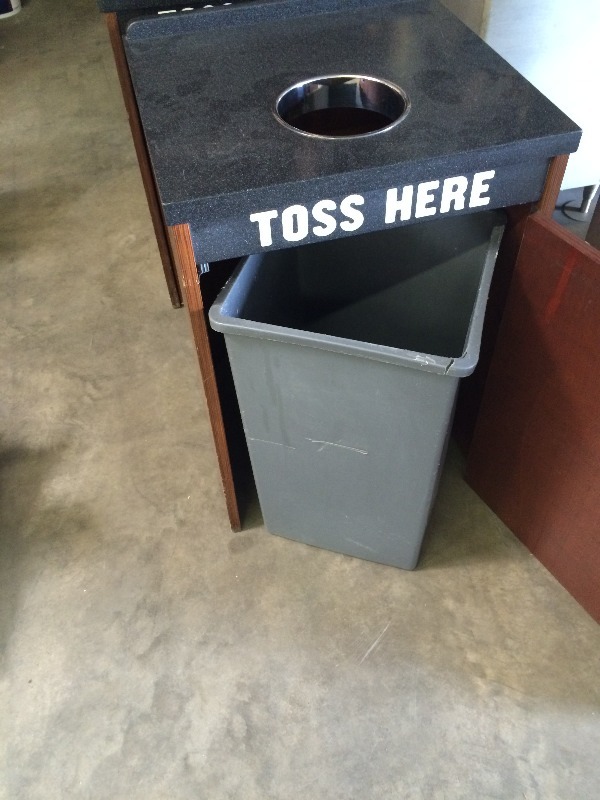 Trash Cabinet Unit - includes basket  dimensions 24.5 wide x 24 deep x 34 high