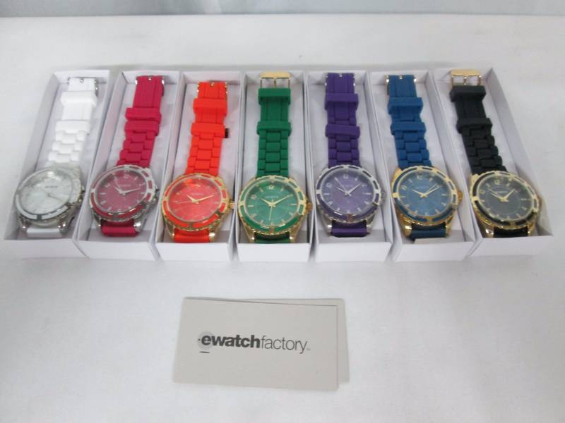 Geneve 7-pc. Silicone Watch Set