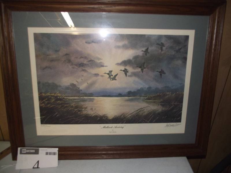 lot 4 image: 6951000 �Mallard�s Arriving� by Les Kouba, matted, framed & resigned,