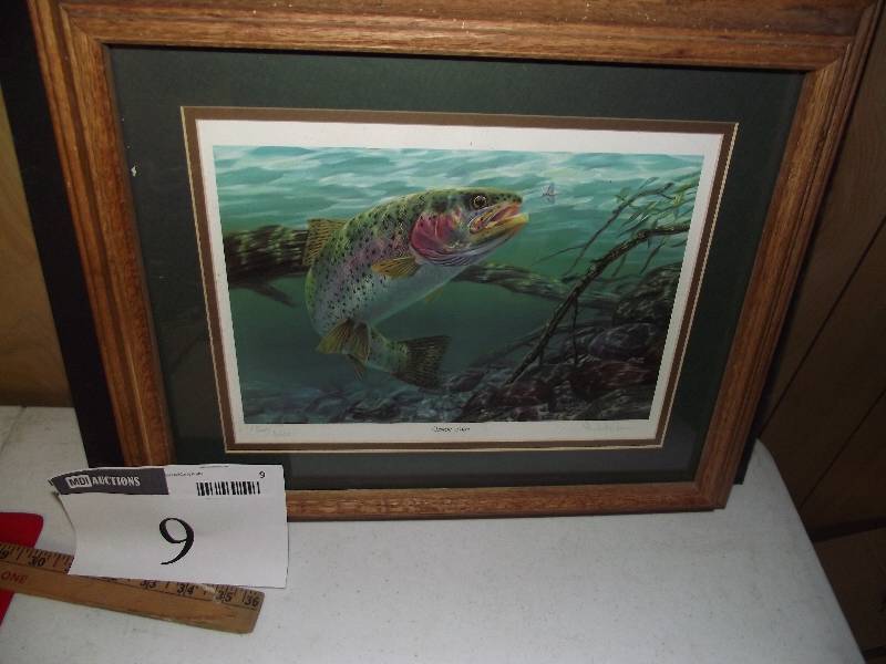 lot 9 image: 19283200� � �Swim Meet� by Randy McGovern, matted, framed and resigned �92,