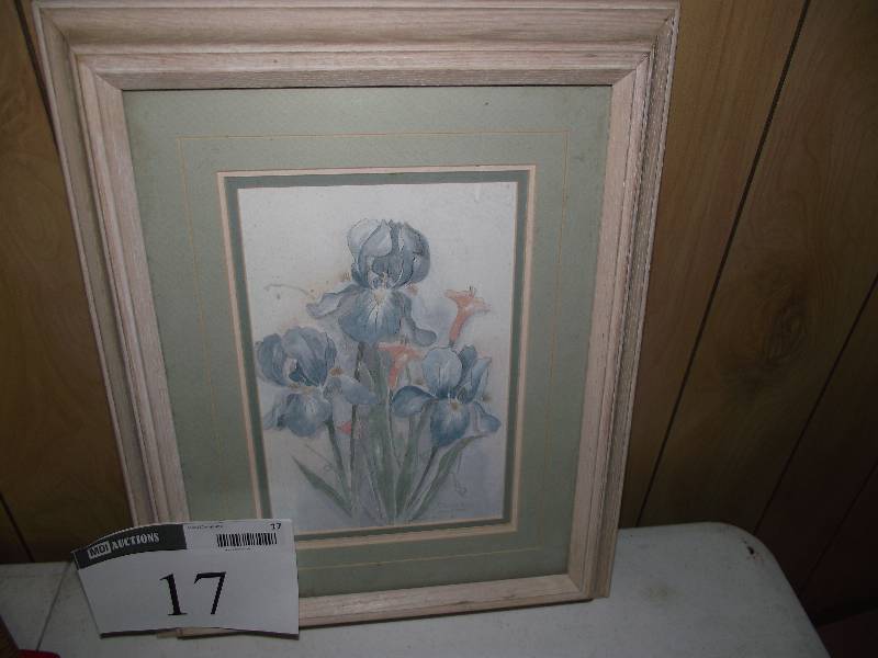 lot 17 image: 14252900 � �Iris� by Bertrand, matted, framed, resigned
