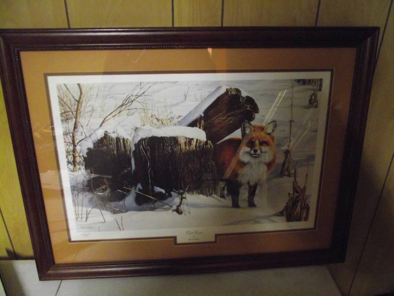 lot 18 image: 18035000 � �Out Foxin�� by Ron VanGilder, matted, framed, resigned