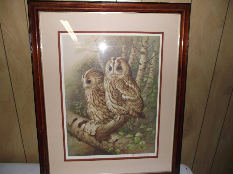 lot 23 image: �The Tawney Owl� by Raymond Watson, framed, matted, resigned �85