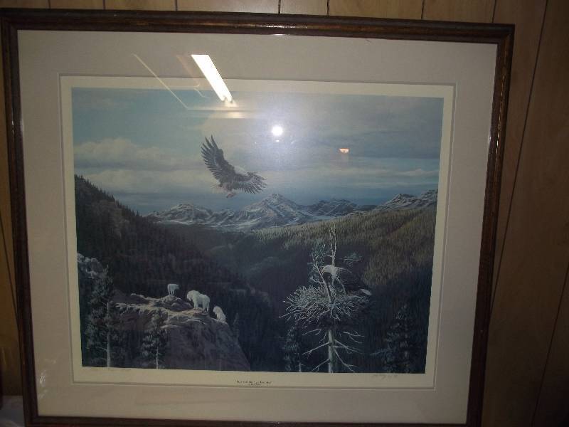 lot 24 image: 720 � �Rulers of the High Country� by Rick Kelley, framed, matted, signed �84