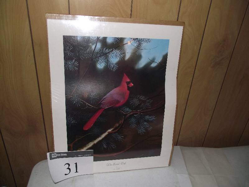 lot 31 image: 1221000 � �Woodland Red�  by Leo Stans, unframed, resigned