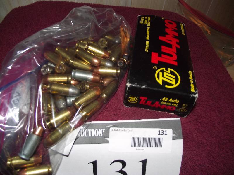 lot 131 image: 45 acp 50 asst and 50 TulAmmo