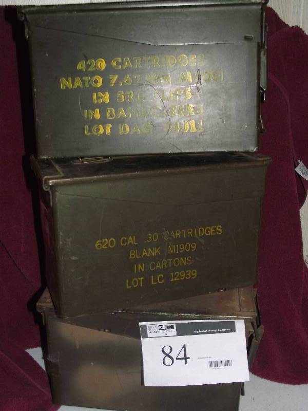 lot 84 image: 3 ammo cans