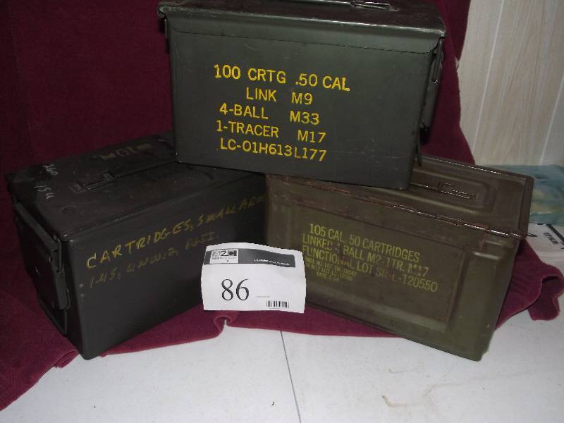 lot 86 image: 3 ammo cans