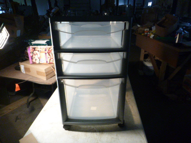 lot 74 image: 3 Drawer Storage Unit