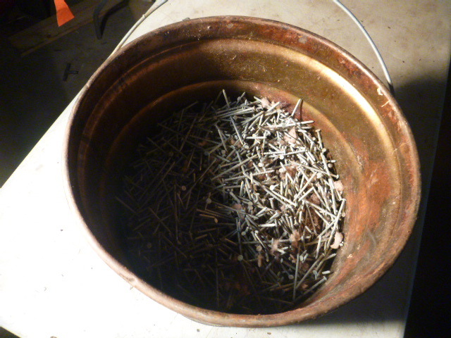 lot 154 image: Pail of Nails