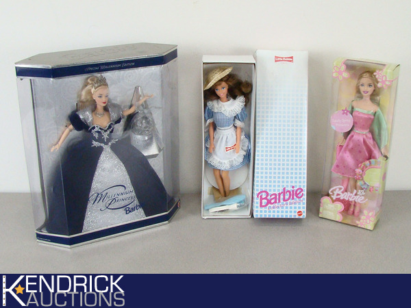 3 NRFB Mint Condition Collectible Barbie Dolls