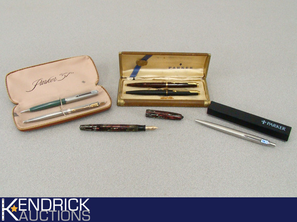 6 Collectible Vintage Parker PensCases