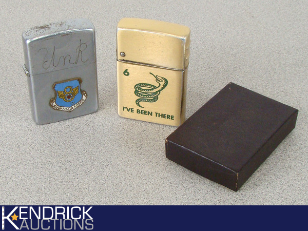 2 Vintage Collectible Military Themed Lighters