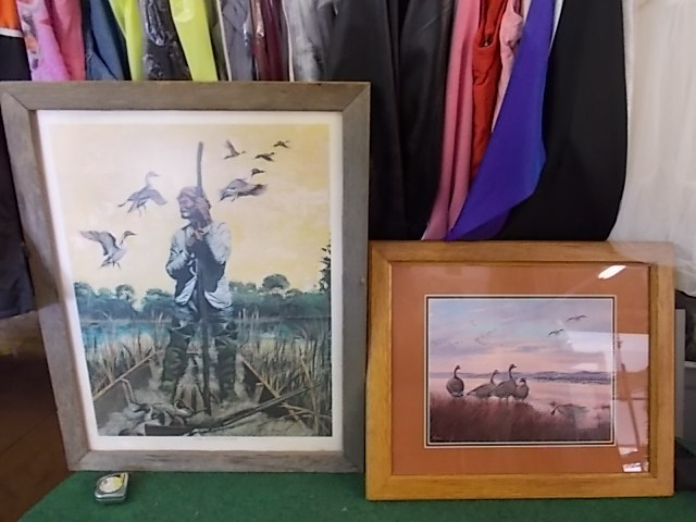 2 Geese Framed Picture 19 x 23 & 23 x 30
