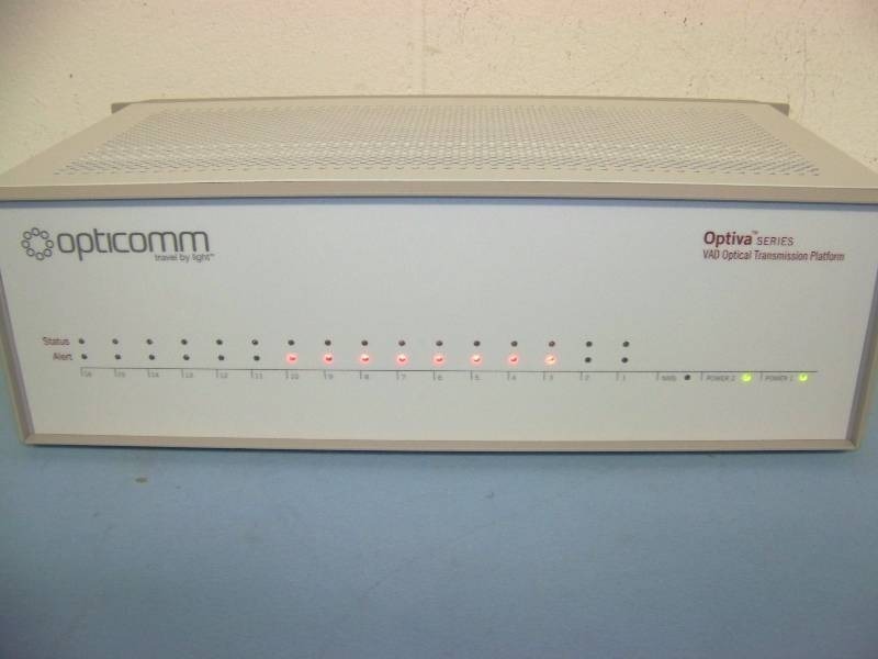 lot 37 image: OptiComm, Optiva Series, VAD Optical Transmission Platform and Cables