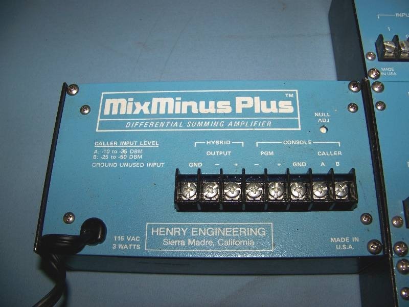 lot 93 image: Henry Engineering, (1) MixMinus Plus and (3) U.S.D.A. Amplifiers  Amps