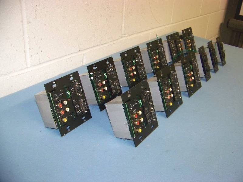 lot 33 image: (9) Crestron, Quick Media Wall Plates and (3) Microphone  Mic Modules