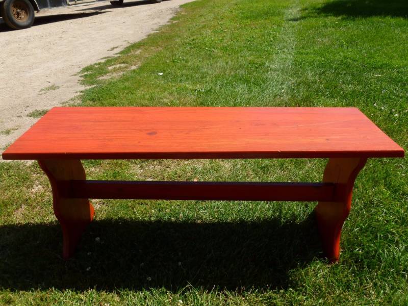 Painted Wooden Bench