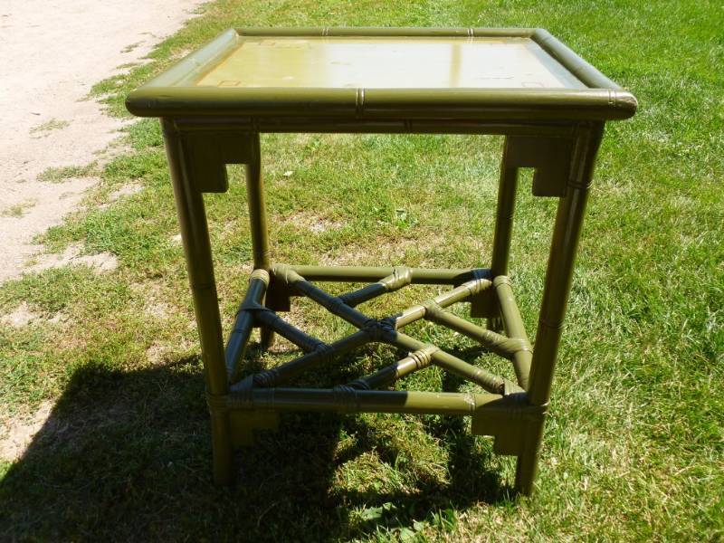 Painted Bamboo Cocktail Table