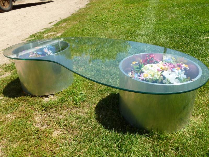 Custom Made Glass Coffee Table