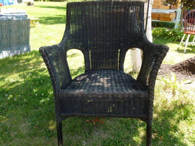 Painted Wicker Chair