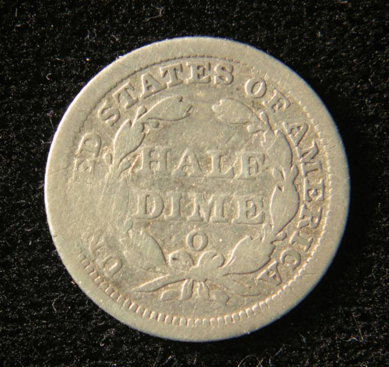 lot 6 image: 1854 O US SEATED SILVER HALF DIME