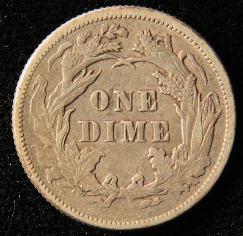 lot 42 image: 1889 SEATED LIBERTY SILVER DIME XF