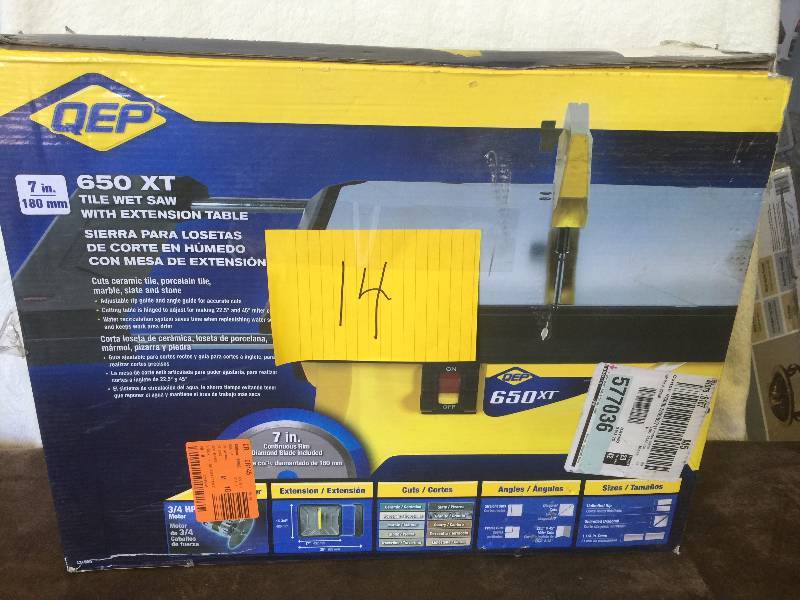 QEP Wet 7 Tile Saw 650X used tested works well