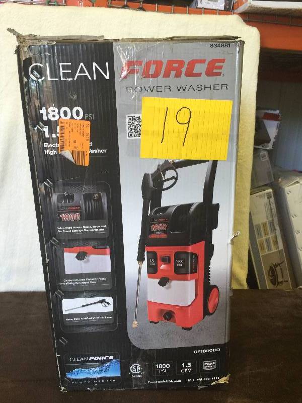 Clean Force 1800 PSI Preassure Washer