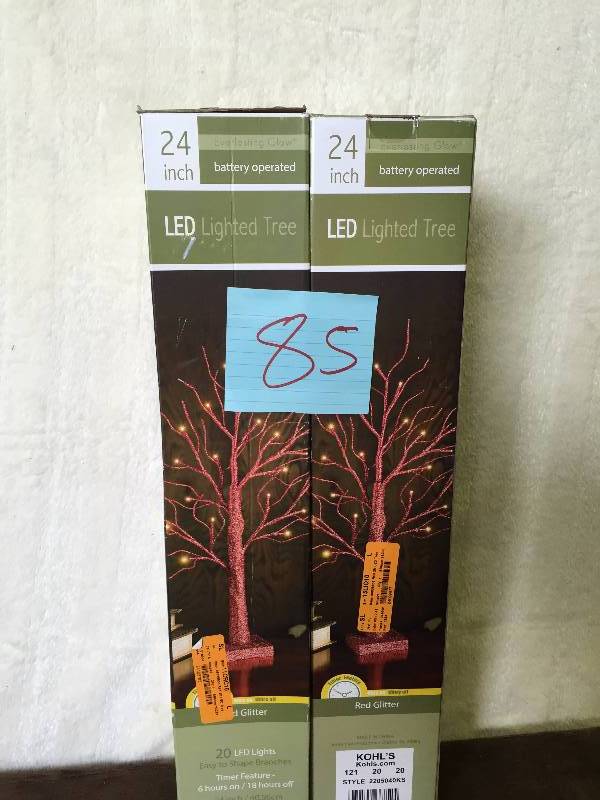 Lot of LED lighted Trees