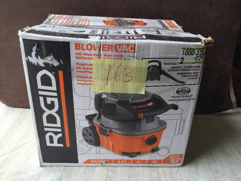 Ridgif WetDry Vac WD4080 4 Gal 6H