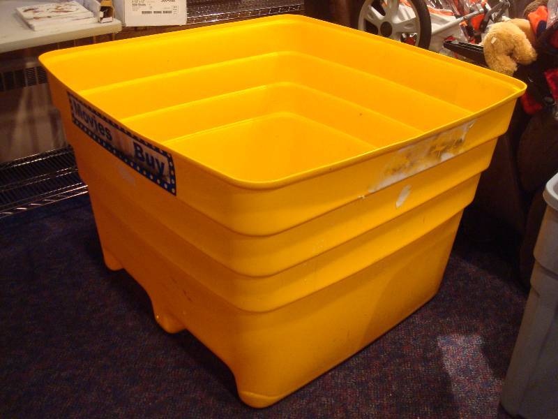 lot 26 image: Huge Plastic Store Bin, Some Wear