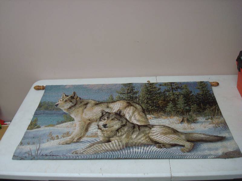 lot 48 image: Wolf Cloth Tapestry