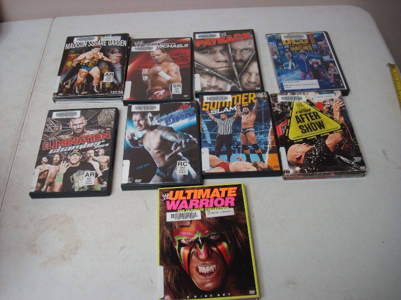 lot 101 image: Lot Of Wrestling DVDs Used, Show Wear, Untested