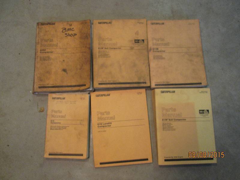 lot of 6 caterpiller parts manuals ...