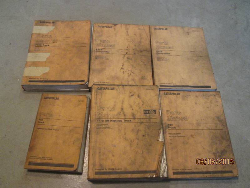 lot of 6 caterpiller parts manuals ...