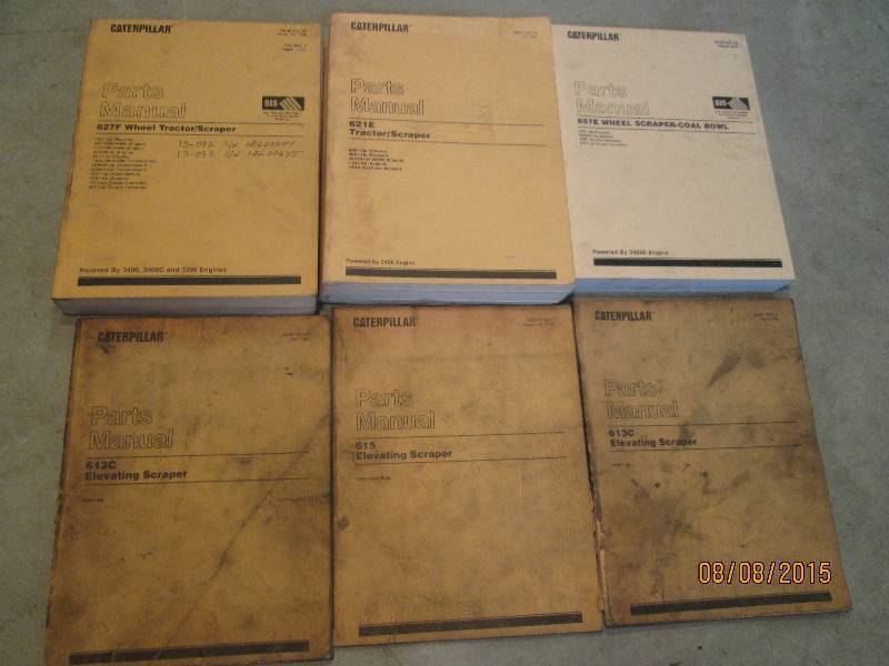lot of 6 caterpiller parts manuals ...