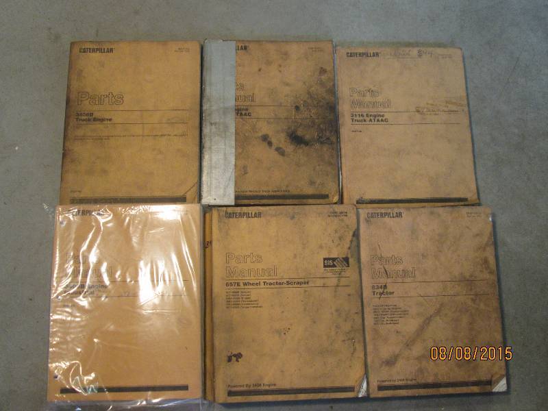 lot of 6 caterpiller parts manuals ...