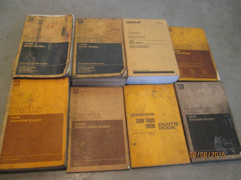 lot of 8 caterpiller parts manuals ...
